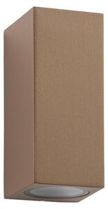 Lucande applique da esterno Xava, up/down, marrone, 2 luci, GU10