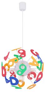 Lampada a sospensione, lettere, colorata, H 120 cm