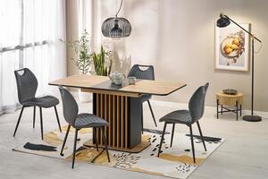 Tavolo allungabile Wilson in rovere artisan e nero – 120-158x77x77 cm