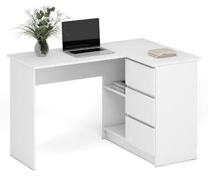 Scrivania BEGA – bianco – 124x85x76 cm
