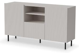 Comò Paxos KM-1 in finitura cashmere e nero – 150x40x84 cm