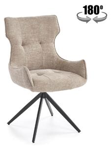 Sedia K573 in tessuto – beige – con seduta girevole 180° – 55x64x88 cm