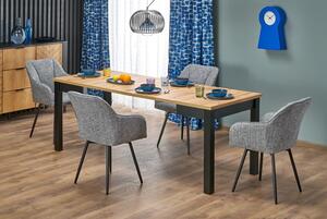 Tavolo Qubik allungabile in rovere Artisan e nero – 80-200x80x76 cm