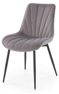 Sedia K589 in velluto grigio chiaro – 50x63x87 cm