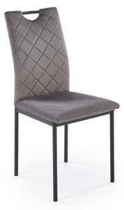 Sedia K577 in velluto grigio – 43x53x93 cm