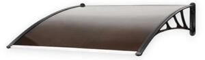Pensilina copertura impermeabile trasparente in policarbonato alveolare montaggio facile - 120x80xH23 cm