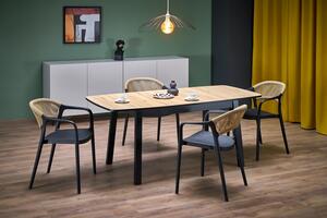 Tavolo allungabile Barril in rovere artisan e nero – 130/170×80×72 cm