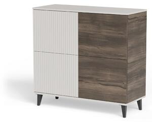 Comò Random 2 KM-2 in cashmere / noce / nero – 100x40x95 cm