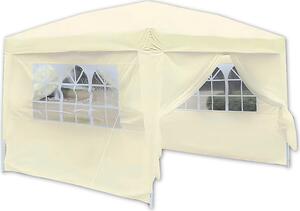Gazebo bianco in tessuto oxford con chiusure laterali 3x3 mt