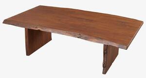 MASSIVMOEBEL24 | tavolino da salotto in legno di Acacia 150x70x45 marrone laccato PURE ACACIA #006