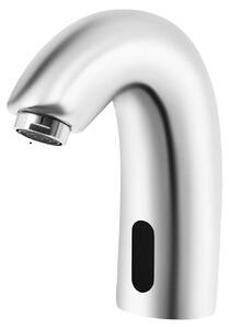 Rubinetto per lavabo senza contatto, sensore a infrarossi, monocomando, argento