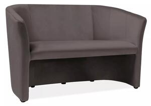 Divano TM-2 Velvet in velluto grigio – 126x60x76 cm