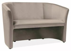 Divano TM-2 Velvet in velluto beige scuro – 126x60x76 cm