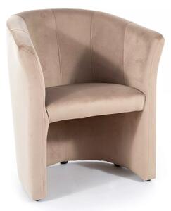 Poltrona TM-1 Velvet in velluto beige – 67x60x76 cm