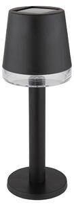 Lampada solare a LED, lampada da tavolo, colore nero, con batteria, altezza 21,5 cm