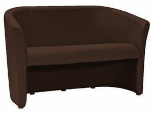 Divano TM-2 in ecopelle marrone scuro – 126x60x76 cm