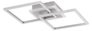 Lindby Plafoniera LED Fjardo, quadrata, argento, CCT, telecomando