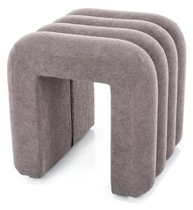 Pouf Tica in tessuto grigio – 38x40x40 cm