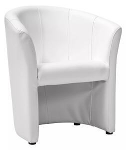 Poltrona TM-1 in ecopelle bianca – 67x60x76 cm