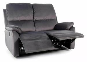 Divano reclinabile Spencer 2 Velvet in velluto grigio – 136x94–164x101 cm