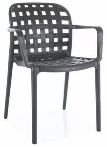 Sedia Strip II in polipropilene grigio – 58x42x83 cm