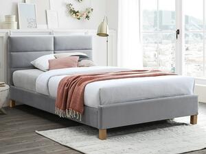 Letto Sierra Velvet grigio chiaro – 120x200 cm