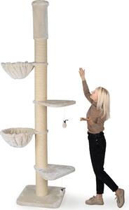 HAPPYPET Tiragraffi 'Leonardo' Gatti grandi Stabile XXL alto fino al soffitto, da 250 a 275 cm - pali spessi 18 cm, tiragraffi per gatti Maine Coon e Ragdolls