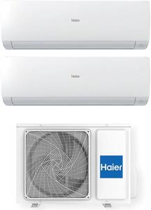 Haier Climatizzatore Dual Split Inverter 9000 + 9000 Btu Condizionatore con Pompa di Calore Classe A++/A+ Wifi (Unit Interna + Unit Esterna) - AS