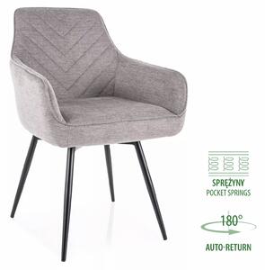 Sedia Servio Brego grigia con auto-return – 55x45x88 cm