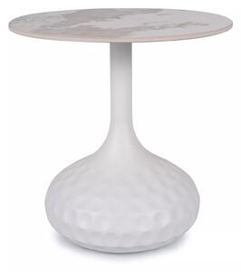 Tavolino Salo B in ceramica effetto marmo – Ø50x49 cm