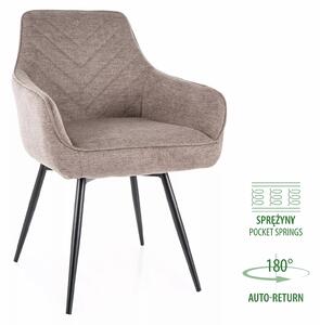 Sedia Servio Brego beige con auto-return – 55x45x88 cm