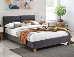 Letto Sierra Velvet grigio – 140x200 cm