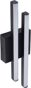 Lindby Lampada da parete per esterni a LED Abelia, nero, alluminio, acciaio inox