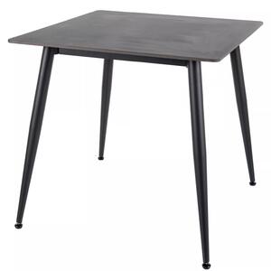 Tavolo Rion 80 in ceramica nera opaca e metallo nero – 80x80x76 cm