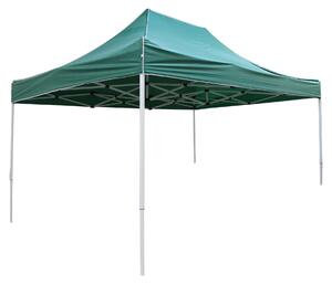 Gazebo pieghevole in acciaio e poliestere verde 3x4,5 mt Hope2