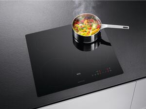 Aeg Piano Cottura Induzione 4 Fuochi 59 cm in Vetroceramica colore Nero - IBK64204CB