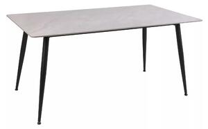 Tavolo Rion 160 in ceramica grigio lucido e metallo nero – 160x90x76 cm