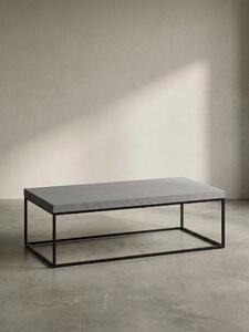 Tavolino da salotto 120x60x38 cm Grigio Tavolino da divano effetto cemento Moderno, Tavolino da salotto di design Rettangolare, Tavolino da salotto grande, Tavolino da caffè Gambe in metallo