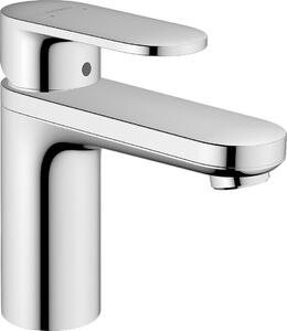 Hansgrohe Vernis Blend Mitigeur monocommandé pour lavabo 100 avec alimentation en eau isolée et vidage à tirette chrome, saillie 108 mm, 71571000, 71571000