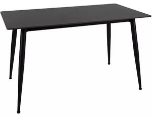 Tavolo Rion 130 in ceramica nera opaca e metallo nero – 130x70x76 cm