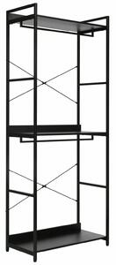 Libreria–Appendiabiti Rin A nera – 80x40x200 cm