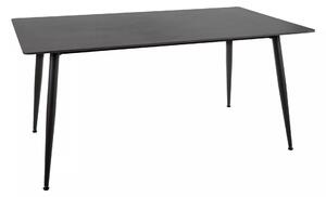 Tavolo Rion 160 in ceramica nera opaca e metallo nero – 160x90x76 cm