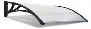 Pensilina in policarbonato alveolare trasparente resistente per esterno - 120x160xH28 cm