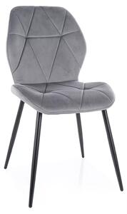Sedia Rick Velvet grigia – 48x41x86 cm