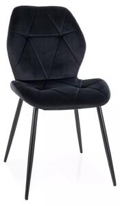 Sedia Rick Velvet nera – 48x41x86 cm