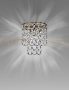 Minigiogali applique a parete cristallo argento montatura bronzo op