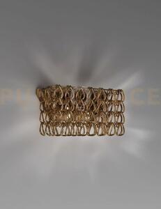 Minigiogali applique a parete 2 cristallo oro montatura bronzo opac