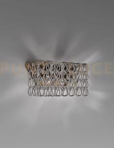 Minigiogali applique a parete 2 cristallo argento montatura bronzo 
