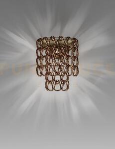 Minigiogali applique a parete cristallo rame montatura bronzo opaco