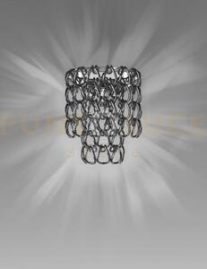 Minigiogali applique a parete cristallo nickel nero montatura cromo